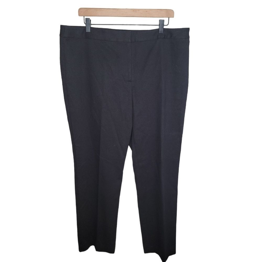 Talbots black textured straight leg slacks/pants size 16